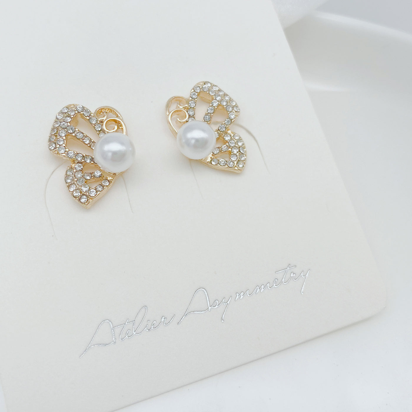 Pearl Butterfly Wing Studs