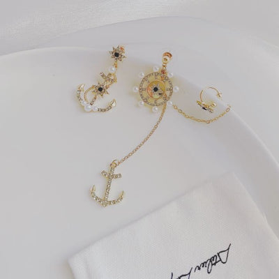 Ocean Charm Drop Earrings