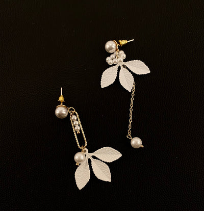 Mismatched Silver Dangle Earrings 