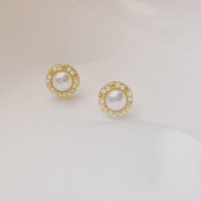 Pearl Wreath Stud Earrings 