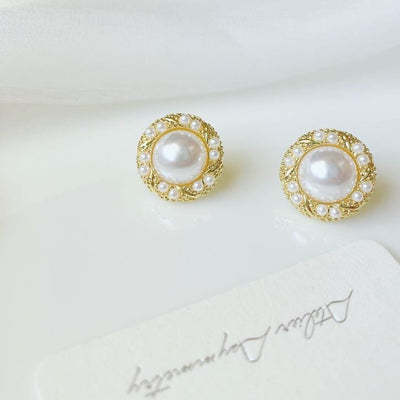 Pearl Wreath Stud Earrings 